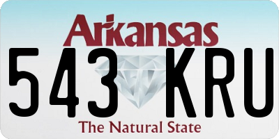 AR license plate 543KRU
