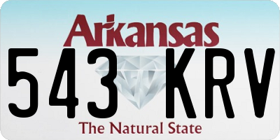 AR license plate 543KRV