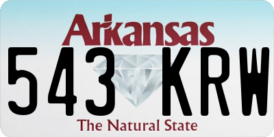 AR license plate 543KRW