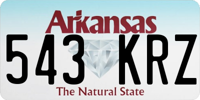 AR license plate 543KRZ