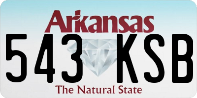 AR license plate 543KSB