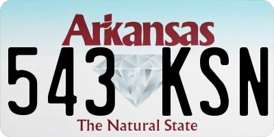 AR license plate 543KSN