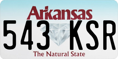 AR license plate 543KSR