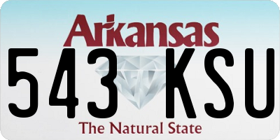 AR license plate 543KSU