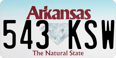 AR license plate 543KSW
