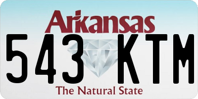AR license plate 543KTM