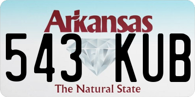 AR license plate 543KUB