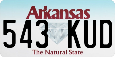 AR license plate 543KUD