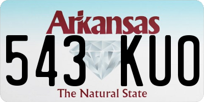 AR license plate 543KUO