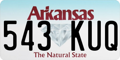 AR license plate 543KUQ