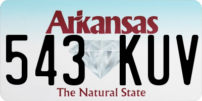 AR license plate 543KUV