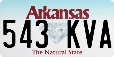 AR license plate 543KVA