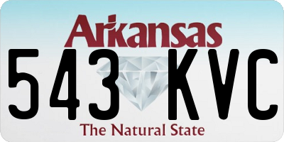 AR license plate 543KVC