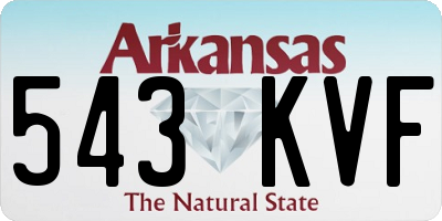 AR license plate 543KVF