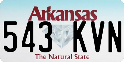 AR license plate 543KVN