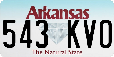 AR license plate 543KVO