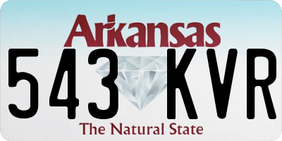 AR license plate 543KVR