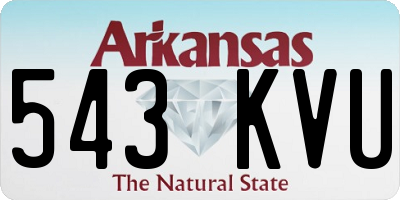 AR license plate 543KVU