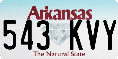 AR license plate 543KVY