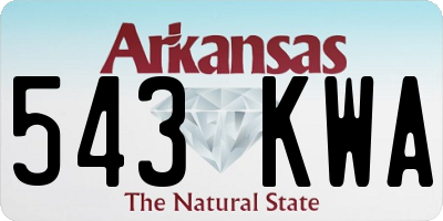 AR license plate 543KWA