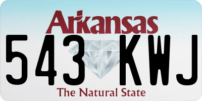 AR license plate 543KWJ