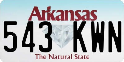 AR license plate 543KWN