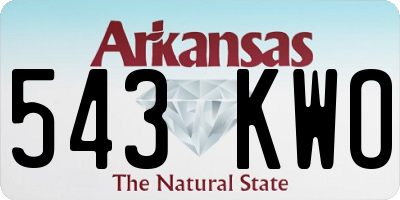 AR license plate 543KWO