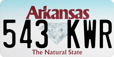 AR license plate 543KWR