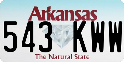 AR license plate 543KWW