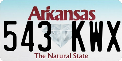 AR license plate 543KWX