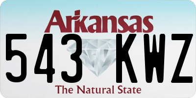 AR license plate 543KWZ