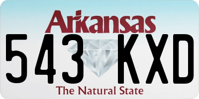 AR license plate 543KXD
