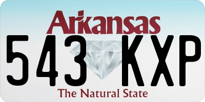 AR license plate 543KXP