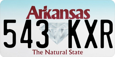 AR license plate 543KXR