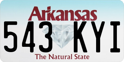 AR license plate 543KYI