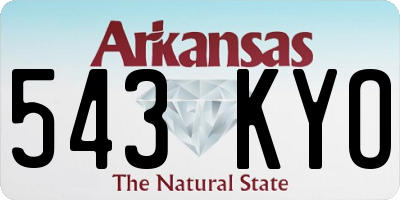 AR license plate 543KYO