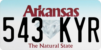 AR license plate 543KYR