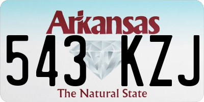 AR license plate 543KZJ