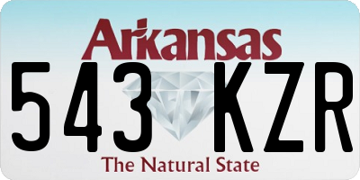 AR license plate 543KZR