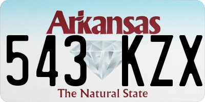 AR license plate 543KZX