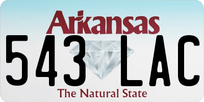 AR license plate 543LAC
