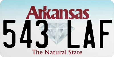 AR license plate 543LAF