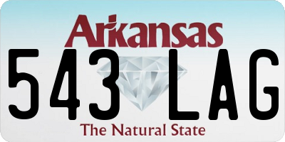 AR license plate 543LAG
