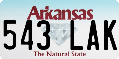 AR license plate 543LAK