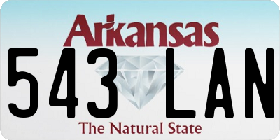 AR license plate 543LAN