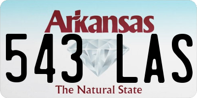 AR license plate 543LAS