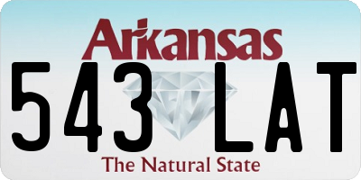 AR license plate 543LAT