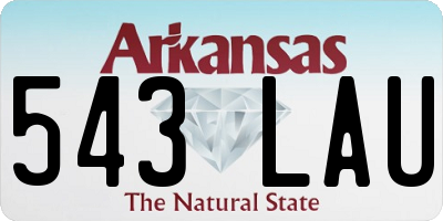 AR license plate 543LAU