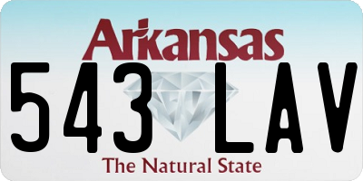 AR license plate 543LAV
