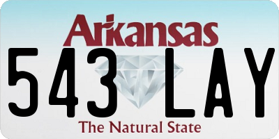 AR license plate 543LAY
